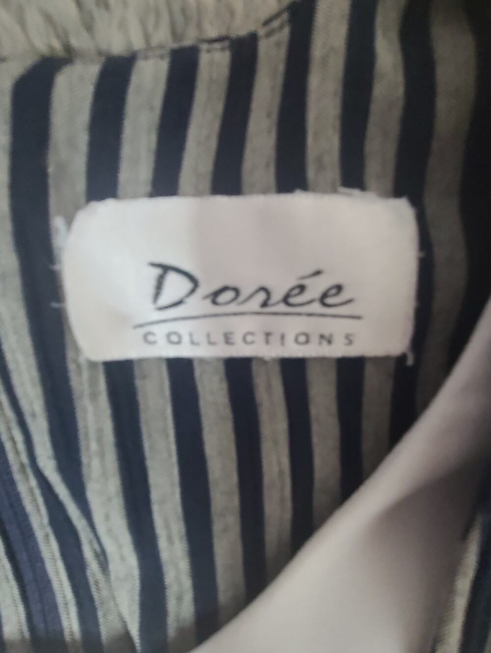 Dorée Vintage 90s Striped Black and White Layered Sheath Dress Career Woek - Picture 6 of 6